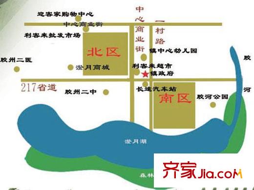 華麗澄月湖畔交通圖區(qū)位圖