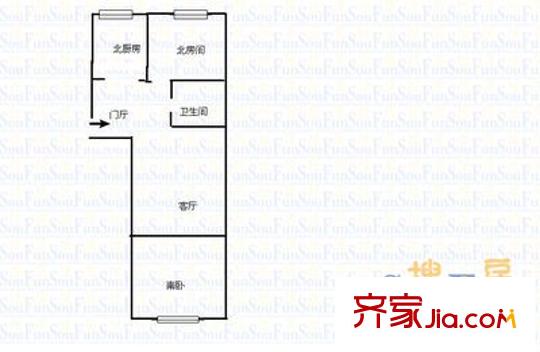 成泰小區(qū) 2室 戶型圖