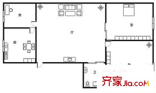 成泰小區(qū) 1室 戶型圖