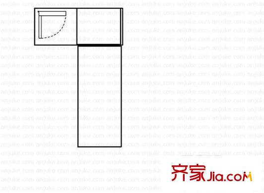 興山路小區(qū) 1室 戶型圖