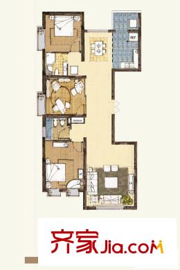 隆和怡海國際戶型圖3室2廳2衛(wèi)