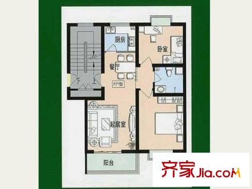 海韻苑 2室 戶(hù)型圖