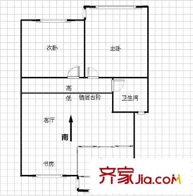 海韻苑 2室 戶(hù)型圖