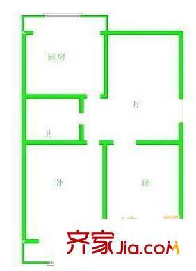大埠東小區(qū) 2室 戶型圖