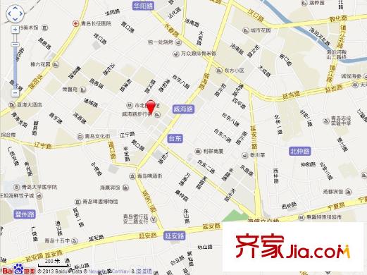 威海路步行街交通圖