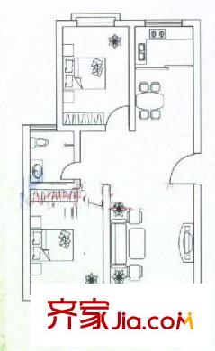 萬發(fā)活力康城戶型圖戶型圖 2室2廳1衛(wèi)1廚