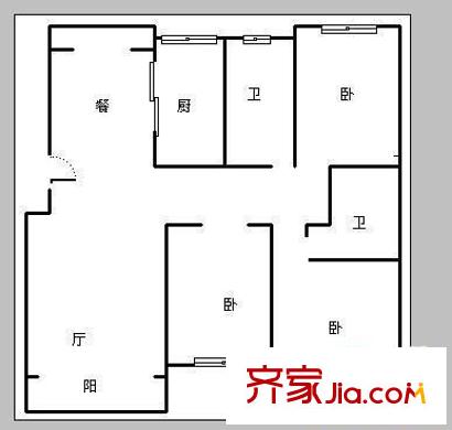 林語(yǔ)山畔 3室 戶型圖