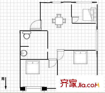 海爾尊園 3室 戶型圖