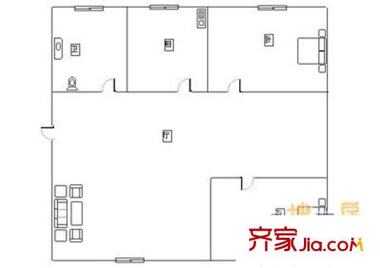金日家園 2室 戶型圖