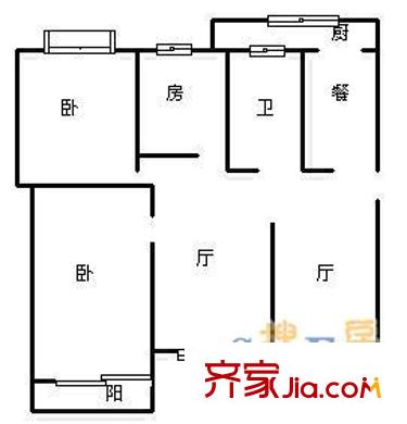雙龍園 3室 戶型圖