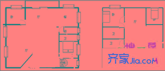 雙龍園 8室 戶型圖