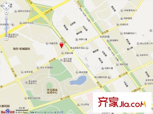 深藍(lán)公寓交通圖