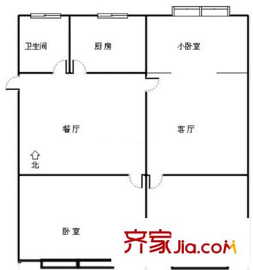 遼寧路小區(qū)戶型圖2室戶型圖 2室2廳1衛(wèi)1廚