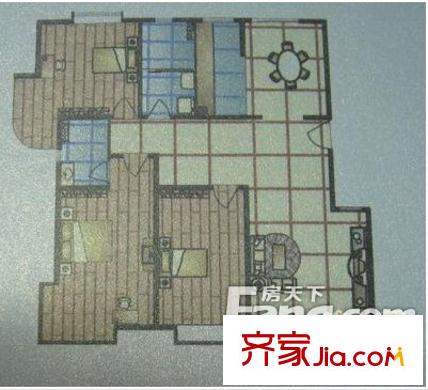 貴信花園戶型圖33 3室2廳2衛(wèi)1廚