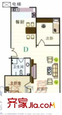 麗景苑戶型圖戶型圖4 2室1廳1衛(wèi)1廚