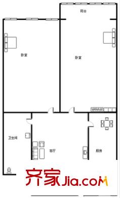 柳苑小區(qū) 2室1廳 65平
