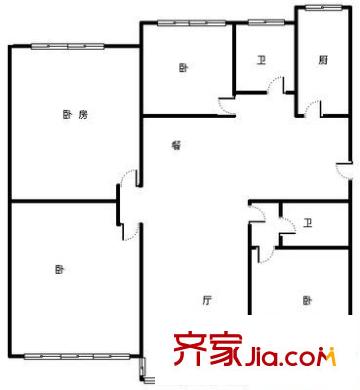 海信都市春天 4室 戶型圖