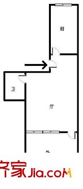 大嶗路小區(qū) 1室 戶型圖