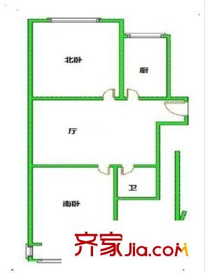 太清路社區(qū)戶型圖2室戶型圖 2室1廳1衛(wèi)1廚