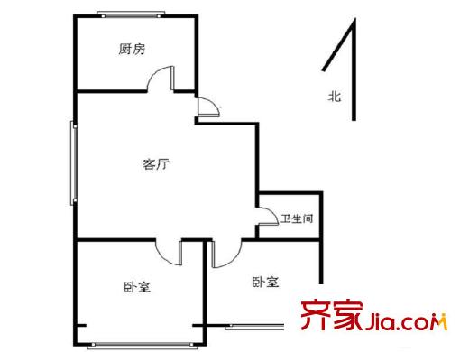 洪福山莊2室 戶型圖