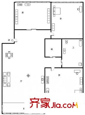 清水苑戶型圖2室戶型圖 2室1廳1衛(wèi)1廚