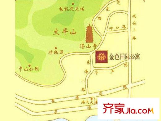 金色國際公寓交通圖