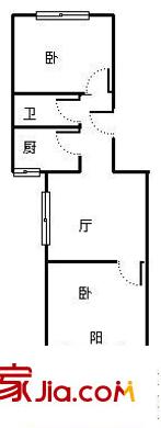 順合家園戶型圖公安局家屬院 2室 戶型圖 2室1廳1衛(wèi)1廚