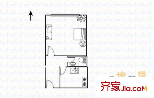 順合家園戶型圖公安局家屬院 1室 戶型圖 1室1衛(wèi)1廚