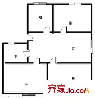 櫸林新村 3室 戶型圖