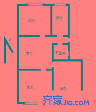 金壇路小區(qū) 3室 戶(hù)型圖