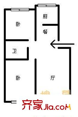 海地佳園 2室 戶型圖