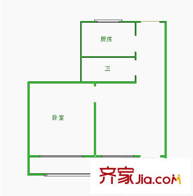 鎮(zhèn)江路6號小區(qū)戶型圖1室 1室1廳1衛(wèi)1廚