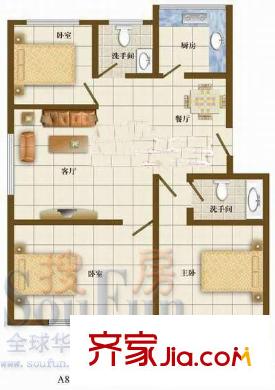 圣海山莊戶型圖戶型3 3室2廳