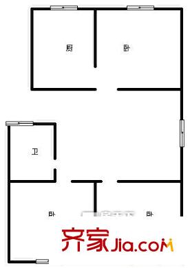 諸城路小區(qū)戶型圖三居戶型圖 3室1廳1衛(wèi)1廚