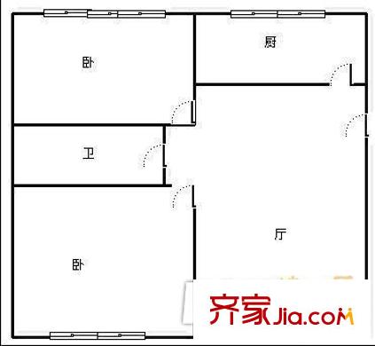 天惠苑 2室 戶型圖