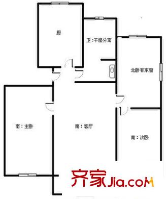圣園小區(qū) 3室 戶(hù)型圖