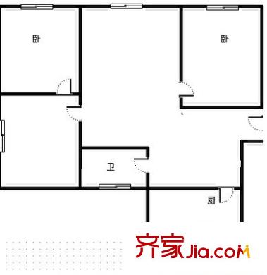圣園小區(qū) 2室 戶(hù)型圖