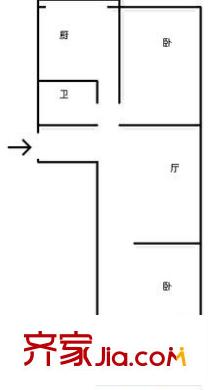 圣園小區(qū) 2室 戶(hù)型圖