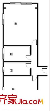 恒基小區(qū) 2室 戶型圖