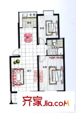 福嶺嘉苑C區(qū) 3室 戶型圖