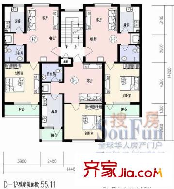 中惠麗園戶型圖戶型5 1室1廳