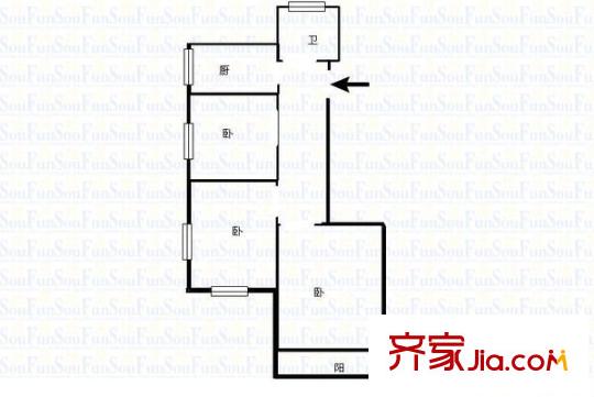 安陽路社區(qū) 3室 戶型圖