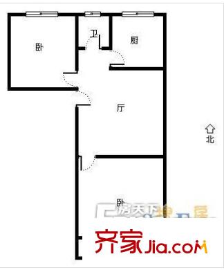 西吳路小區(qū)戶型圖戶型圖 2室1廳1衛(wèi)1廚