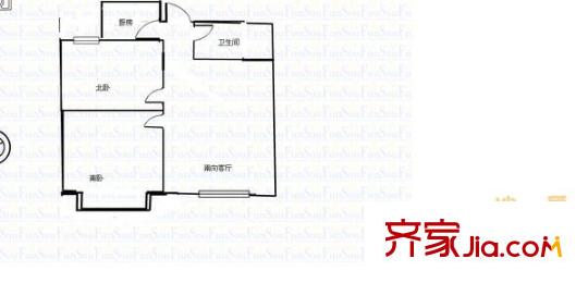 天福時(shí)代陽(yáng)光2室 戶型圖