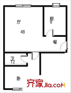 龍海明珠 1室 戶型圖