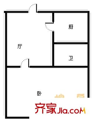 廣華園 1室1廳 50平