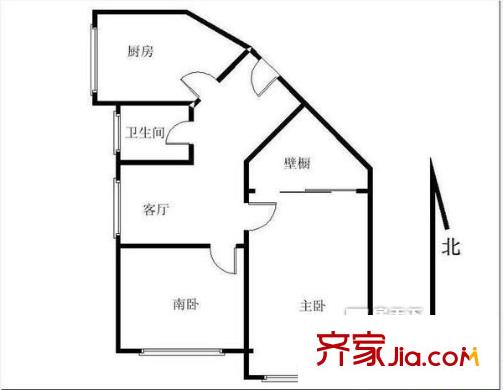 逍遙小區(qū)戶型圖2室戶型圖3 2室1廳1衛(wèi)1廚