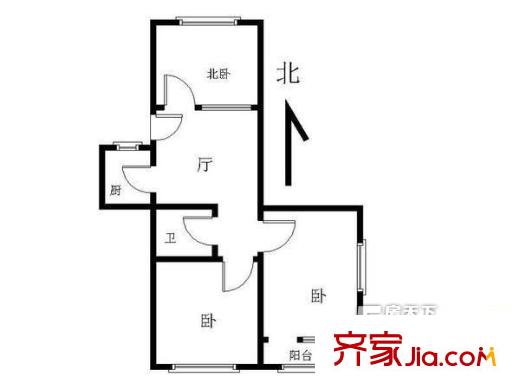 逍遙小區(qū)戶型圖3室戶型圖 3室1廳1衛(wèi)1廚
