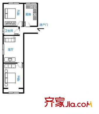 興達櫻花園 2室 戶型圖