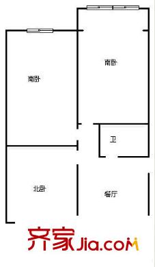寧化路小區(qū) 3室 戶型圖